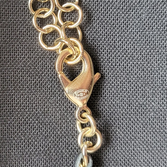 Brand new 2022 authentic Chanel double CC black and gold crstytal necklace - Picture 11 of 14